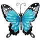 image 1 of Small 3D Blue Metal Butterfly Garden/Home Wall Art Ornament 7x12x14cm