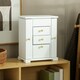 image 2 of HOMCOM 4-Tier Large Jewellery Box with Mirror and 2 Drawers, White