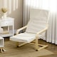 image 8 of HOMCOM Lounge Chair Recliner Adjustable Footrest Home Cream White
