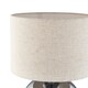 image 8 of Lola - Smoke Mirror Dimpled Glass 43cm Table Lamp