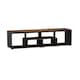image 1 of Shelby Abstract Large Double Coffee Table With Storage Shelves TV Stand 160cm | Multi | Rustic Brown/Black