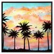 image 2 of Palm trees at sunset (Picutre Frame) Brown | XL