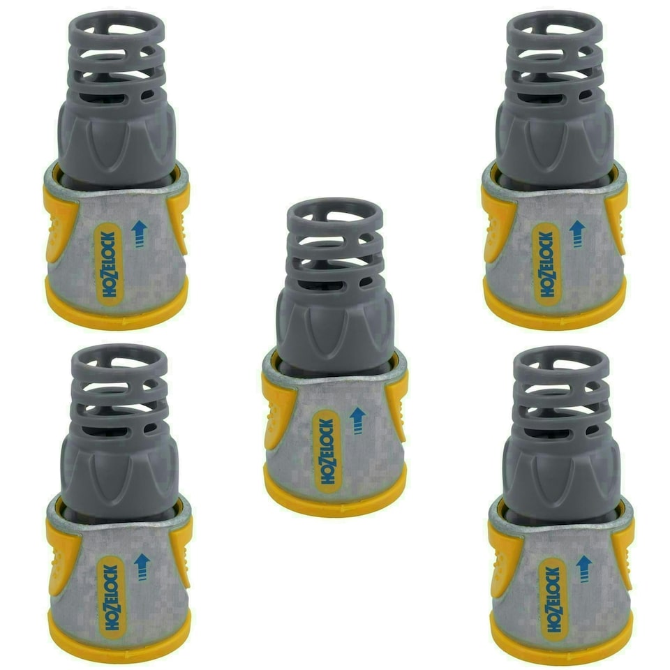 image 1 of Hozelock Metal Hose Pipe End Connector Quick Release Fitting Pro Water 5PK