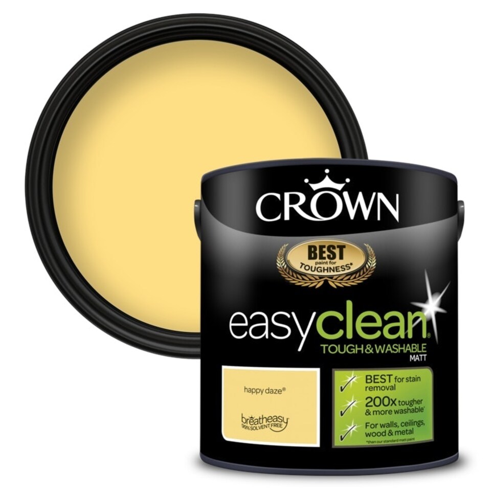 image 1 of Crown Easyclean Matt Emulsion 2.5L Happy Daze