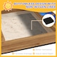 image 4 of Outsunny Sand Pit with Canopy, Blackboard, Toys, Sink, Seats, Flags for Kids | Brown | Brown