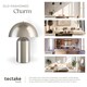 image 5 of Table Lamp Kade - retro design, 3 brightness levels, battery-powered | Silver | nickel matt | 25 x 25 x 34 cm | 1
