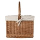 image 3 of Deluxe Butchers White Lined Wicker Basket | White | White
