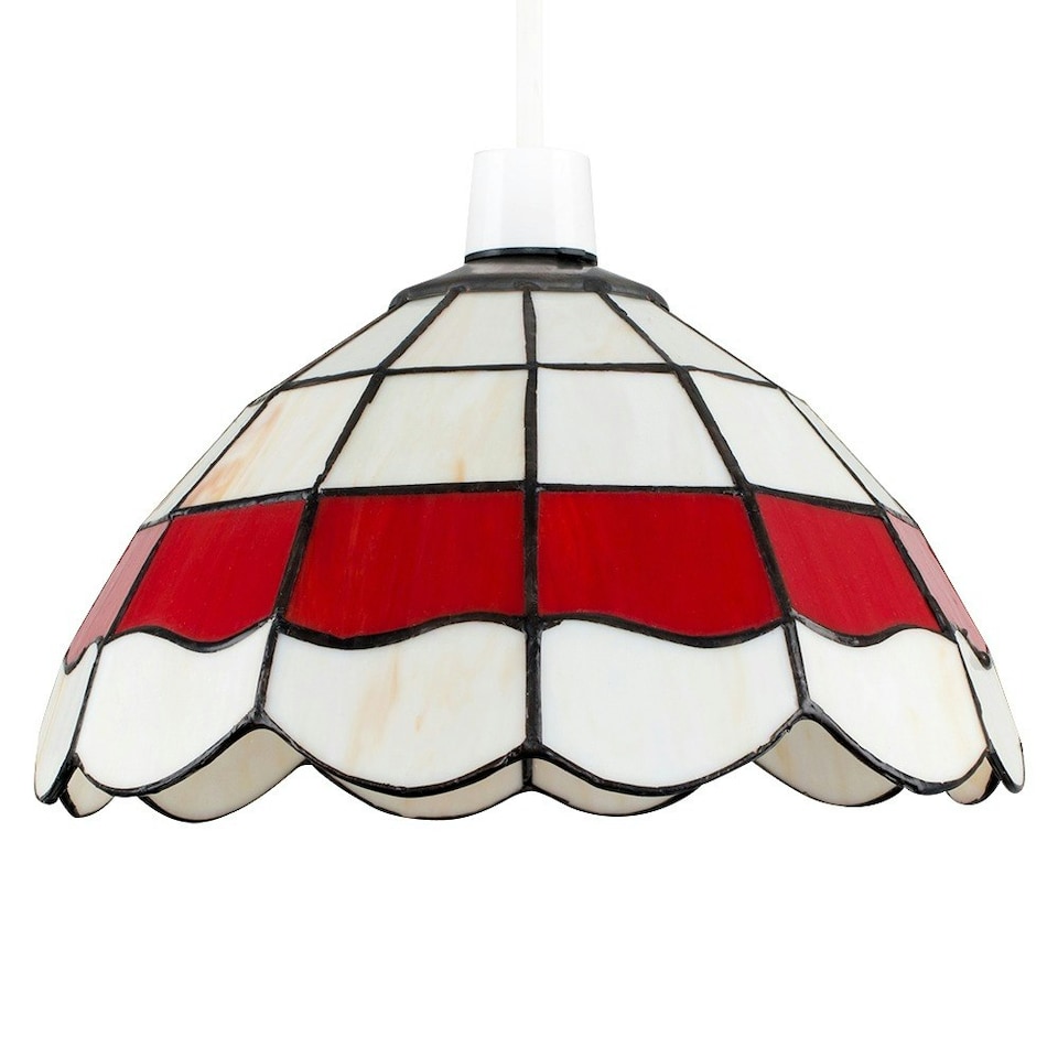 image 1 of ValueLights Tiffany Cream Ceiling Pendant Shade