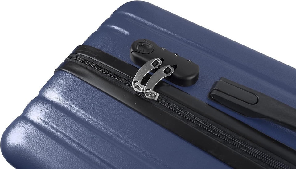 image 1 of Alivio Lightweight 4-Piece ABS Hard-Shell Luggage Suitcase Set (Blue)