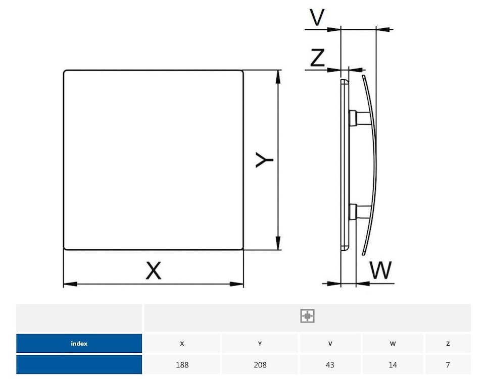 image 1 of 125mm Humidity Sensor Extractor Fan White ABS Front Panel ESCUDO Wall Ceiling Ventilation