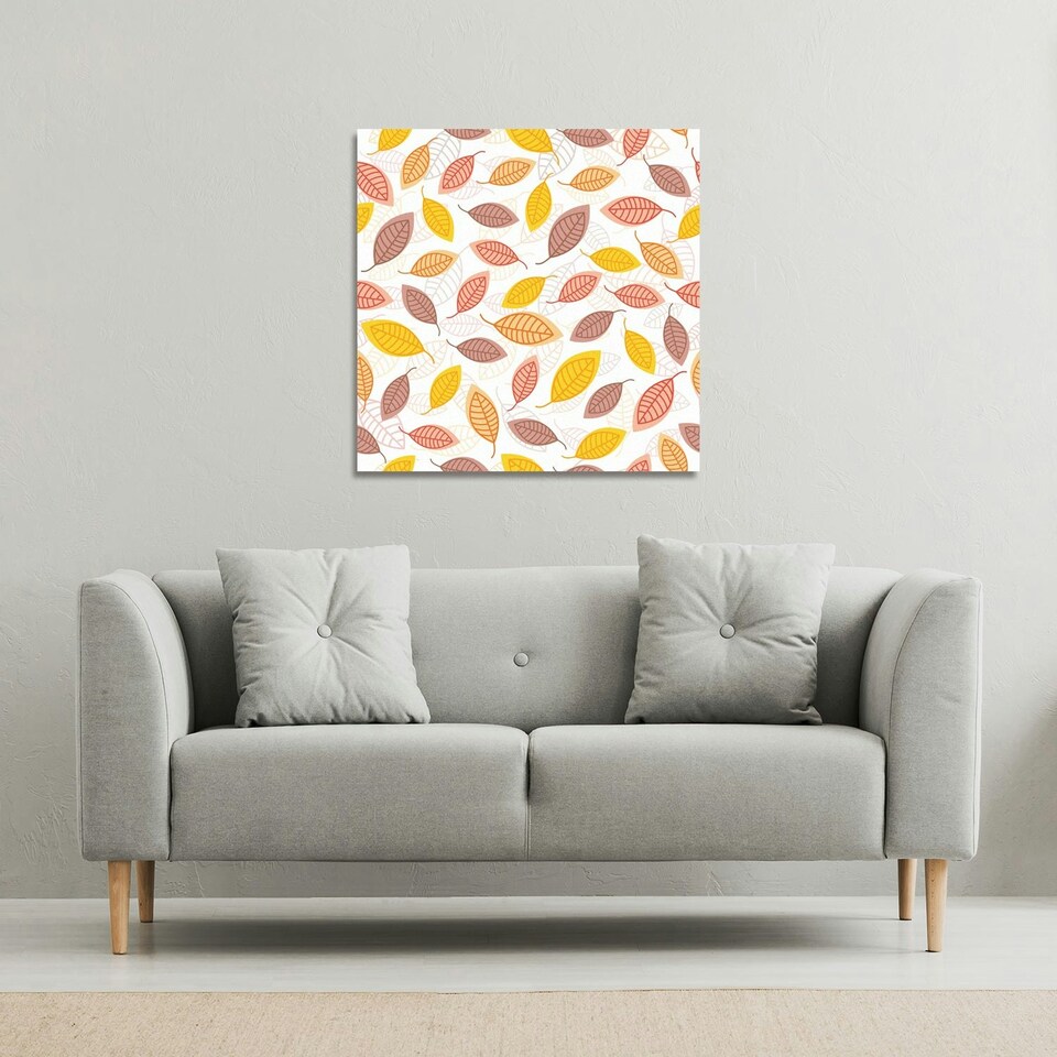image 1 of Small Autumn Leaves (Canvas Print) 77 x 77 x 4cm