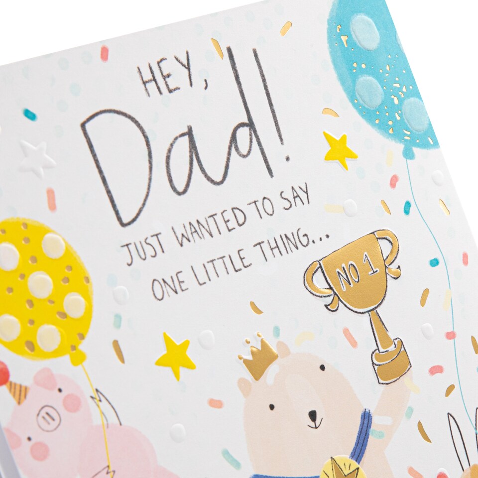 image 1 of Hallmark Father's Day Card For Dad - 3D Pop-Up Balloons And Bear