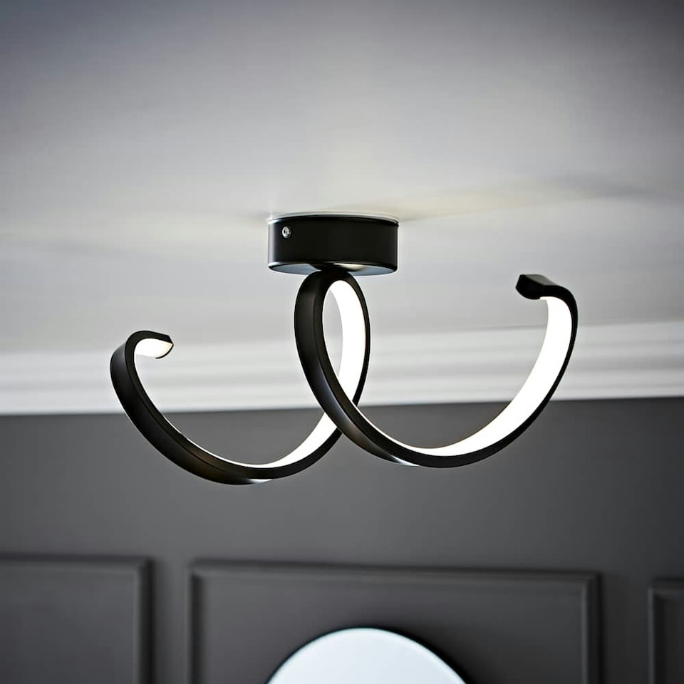 image 1 of ValueLights Infinity Black Single Twist Integrated LED Wall Light