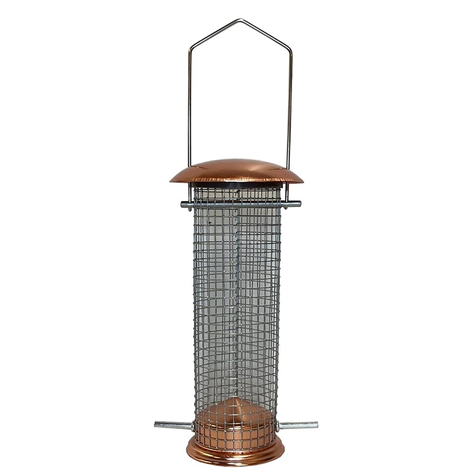 image 1 of Copper Style Hanging Bird Nut Feeder
