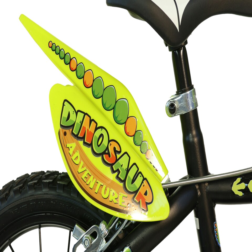 image 1 of Dino Kids Bike Dinosaur 14 Inch Bicycle Black