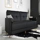 image 5 of Andora sprung sofa bed in faux leather black Black | BLACK FAUX LEATHER