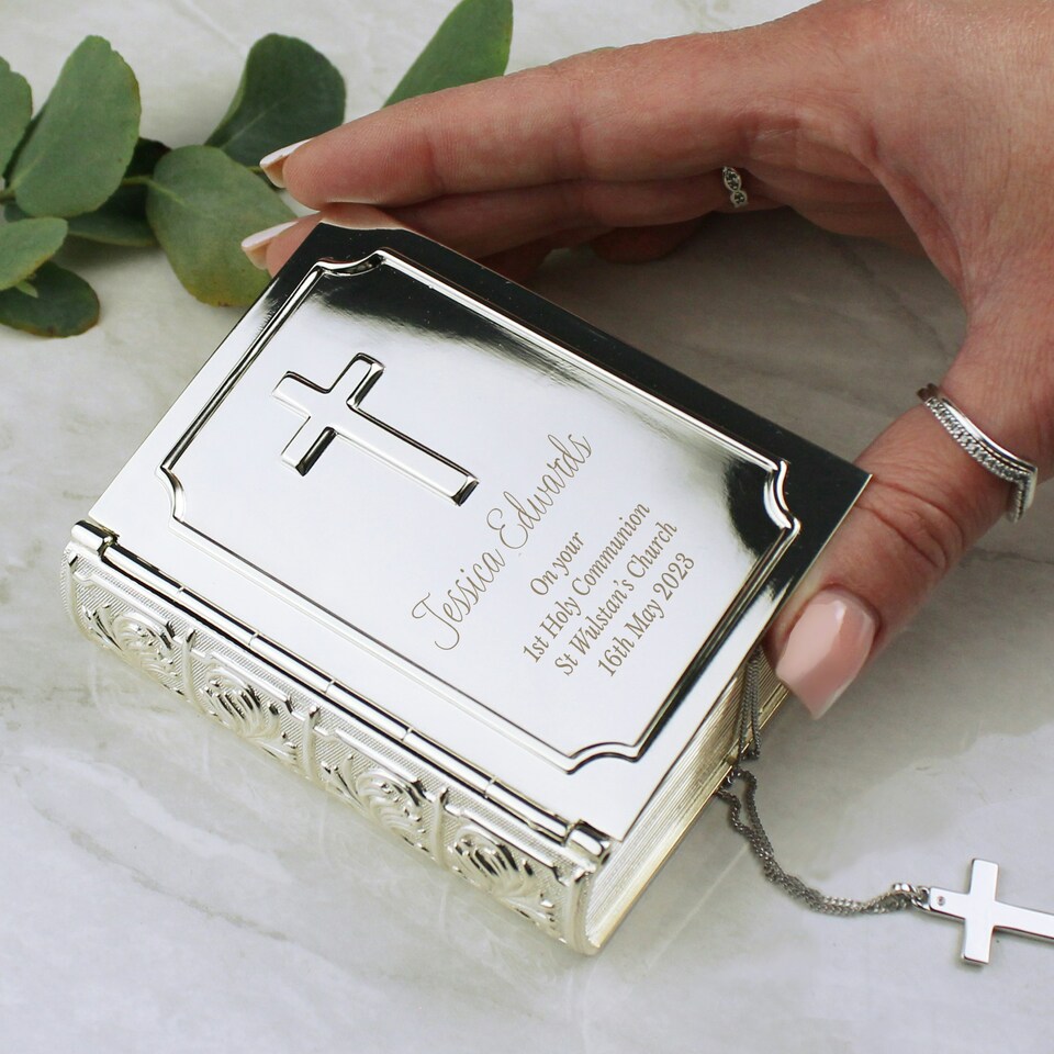 image 1 of Personalised Bible Trinket Box