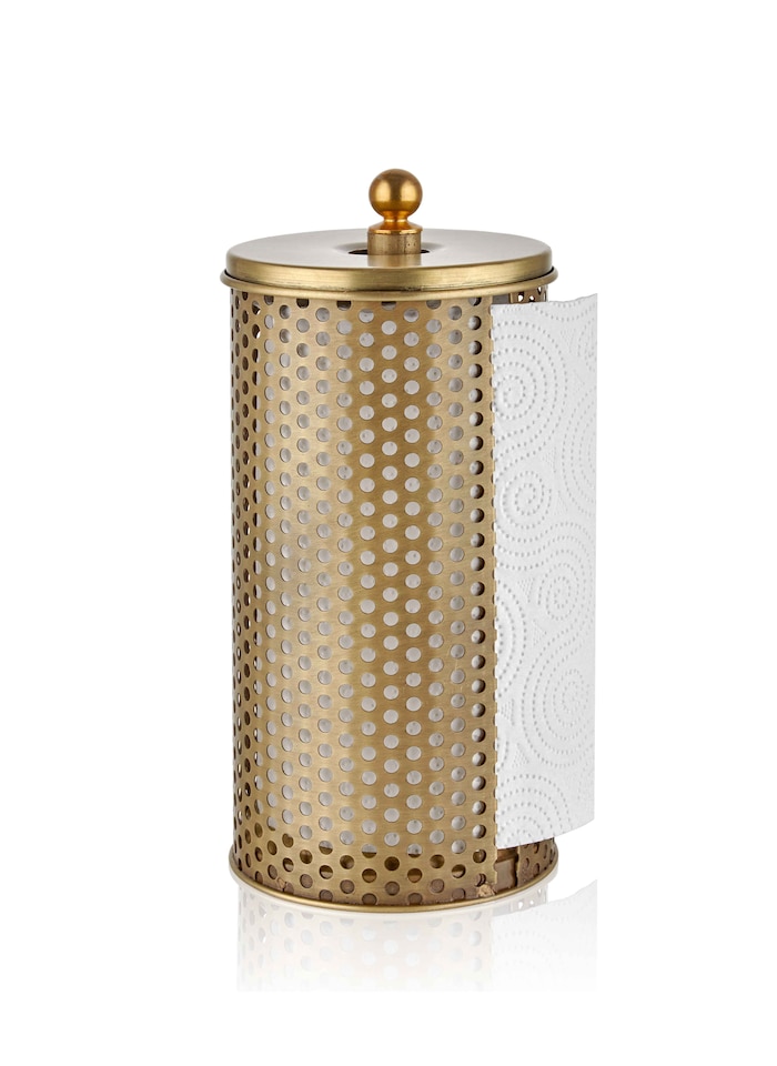 image 1 of Gold Paper Towel Holder