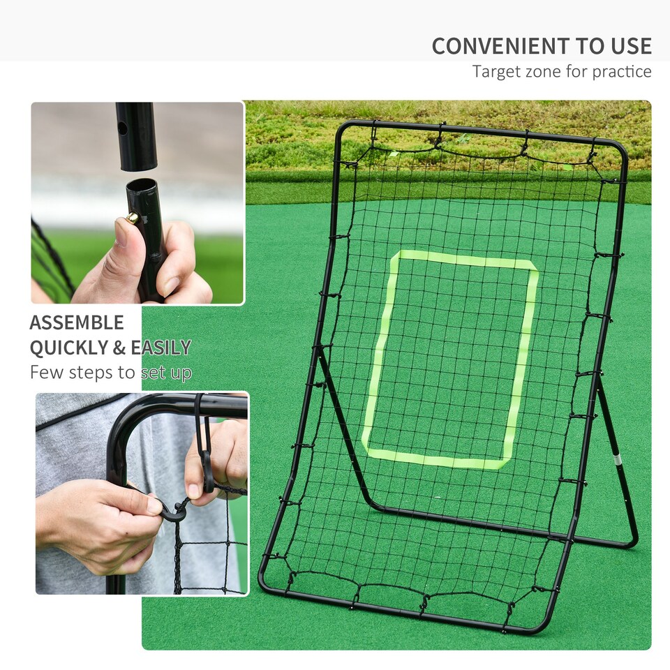 image 1 of HOMCOM Rebounder Net Target Ball Kickback Baseball Training Equipment Play