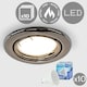 image 1 of ValueLights Pack of 10 Fire Rated Black Chrome Tiltable GU10 Recessed Ceiling Downlights 5w LED Bulbs 3000K Warm White | Black