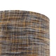 image 4 of Vintage Lined Linen Fabric Lamp Shade in Mustard Burgundy and Grey | Orange | Orange | 1