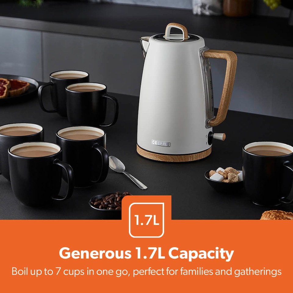 image 1 of GEEPAS NordiQ 1.7L Electric Kettle 3000W, Cream