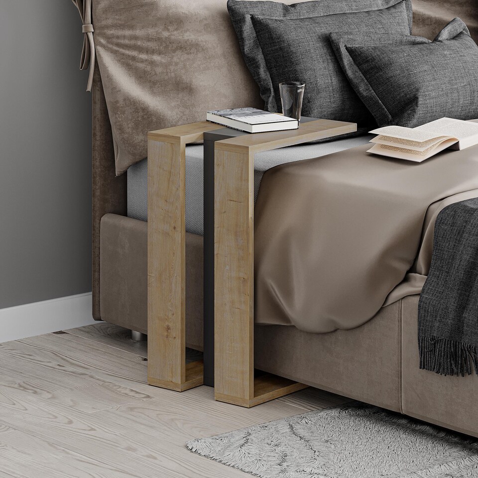 image 1 of Decortie Muju Sofa Side Table 30x40x57cm Oak