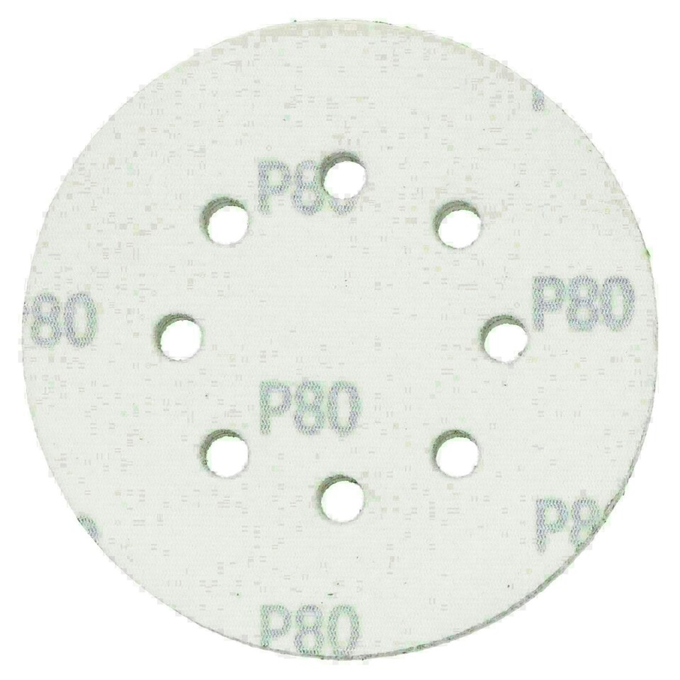 image 1 of 125mm 5" Hook And Loop Sanding Sander Abrasive DA Discs Medium 80 Grit 15pc