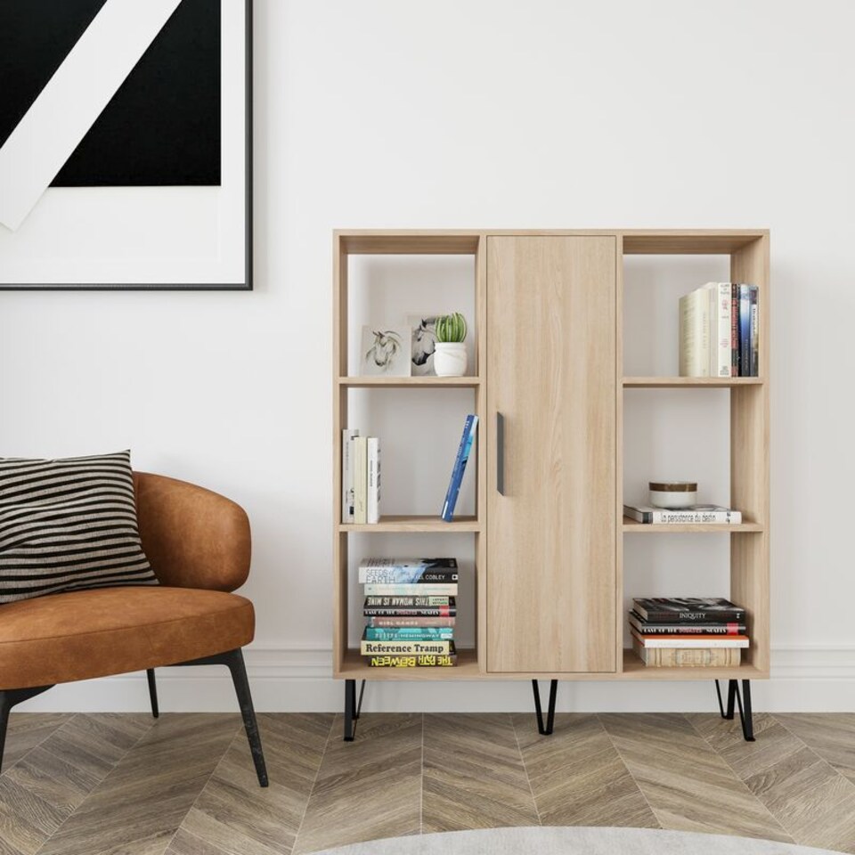 image 1 of Decorotika Peoria 6 Shelves and a Cabinet Bookcase