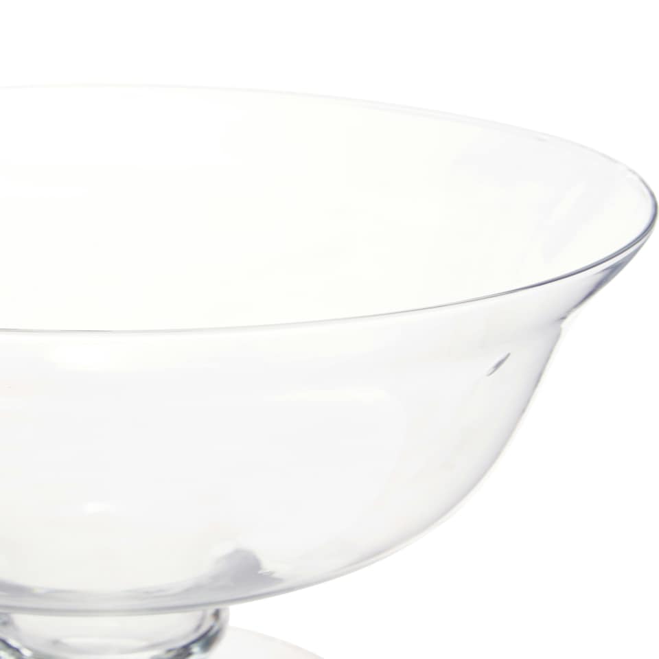 image 1 of Ambra Clear Glass Footed Bowl Clear