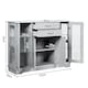 image 2 of COSTWAY Kitchen Buffet Sideboard Storage Cupboard Grey Grey