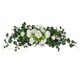 image 1 of Living and Home Artificial Peony Flower Swag Wreath