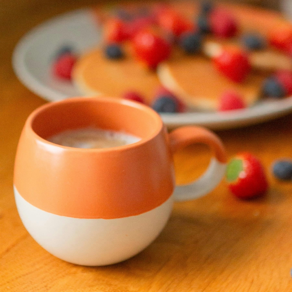 image 1 of Nicola Spring Dipped Stoneware Sphere Mugs - 340ml - Burnt Orange - Pack of 4 Orange