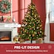 image 9 of HOMCOM 5FT Pre-Lit Christmas Tree Artificial Spruce Holiday Décor W/ Metal