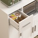 image 8 of HOMCOM Rolling Kitchen Cart, Microwave Cabinet with Adjustable Shelf