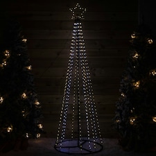 4m (13ft) Light up Christmas Pyramid Cone Tree with 1374 Multi-Action White & Warm White LEDs
