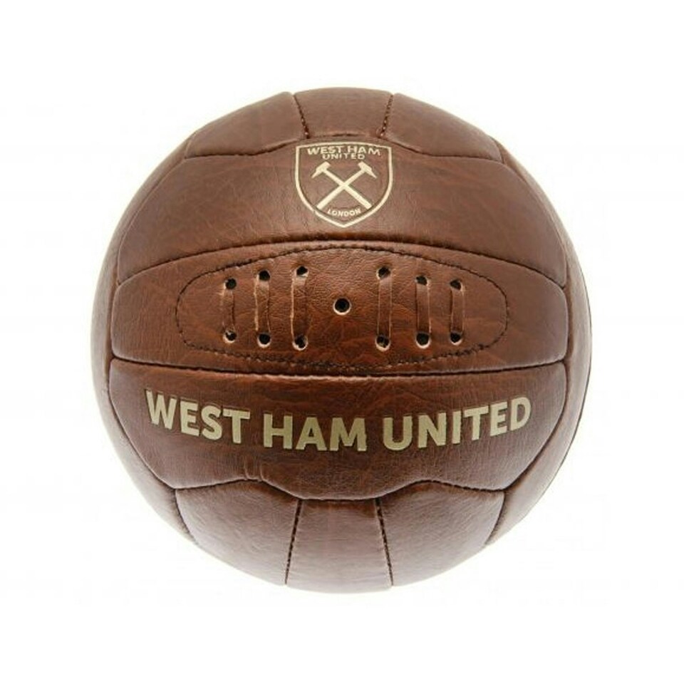 image 1 of West Ham United FC Retro Football - Brown/Gold - 5