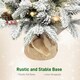 image 7 of HOMCOM 60 cm Prelit Small Christmas Tree with 35 LED Lights, Snow Flocked Tabletop Mini Xmas Tree with Pine Cones, Berry Clusters and Linen Cover Base, Battery Operated, Green