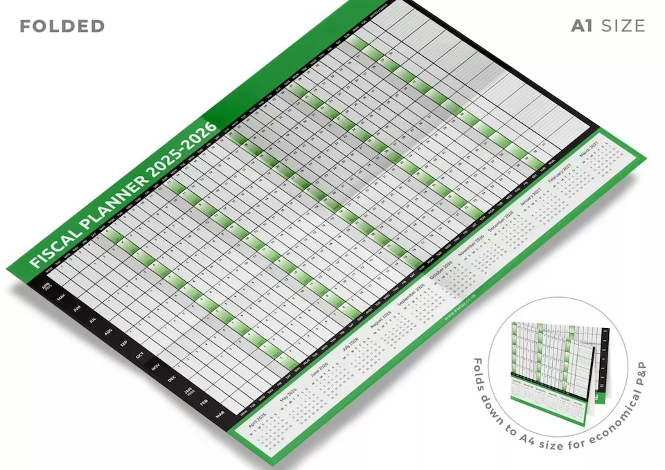 2025-2026 A1 Fiscal Wall Planner