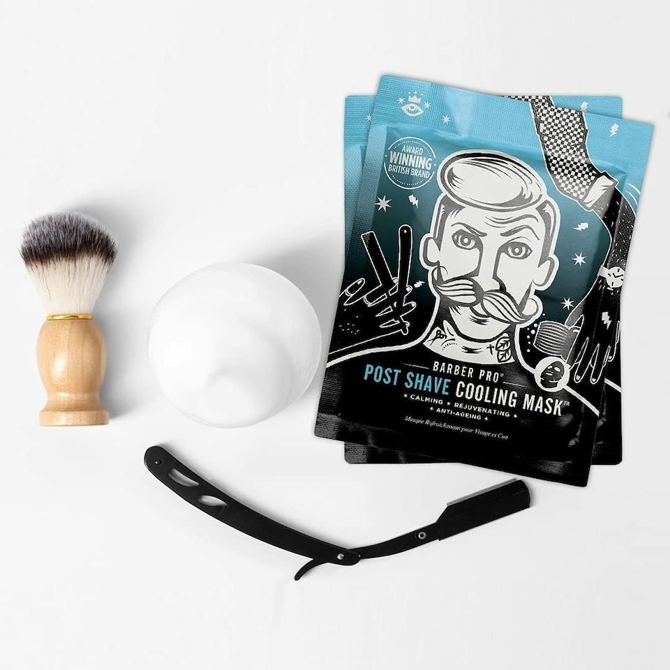 image 1 of Barber Pro  Post Shave Cooling Mask | White