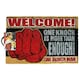 image 1 of One Punch Man One Knock Is More Than Enough! Welcome Saitama Door Mat - Red/Black - One Size