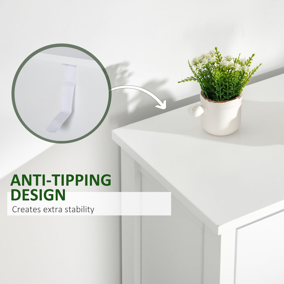 image 1 of HOMCOM Slim Storage Cabinet Organiser, Chest of Drawers, 5-Drawer Dresser with Metal Handle for Living Room, Bedroom, Blue