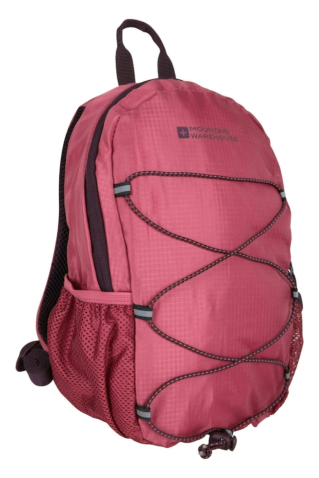 image 1 of Mountain Warehouse Trek Backpack Padded Soft Breathable Everyday Rucksack Bag | Red | Berry