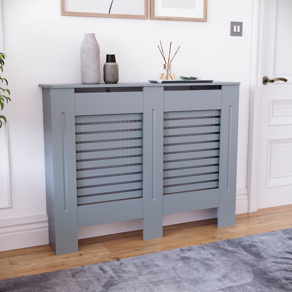 image 1 of Vida Designs Milton Radiator Cover Grey, Medium