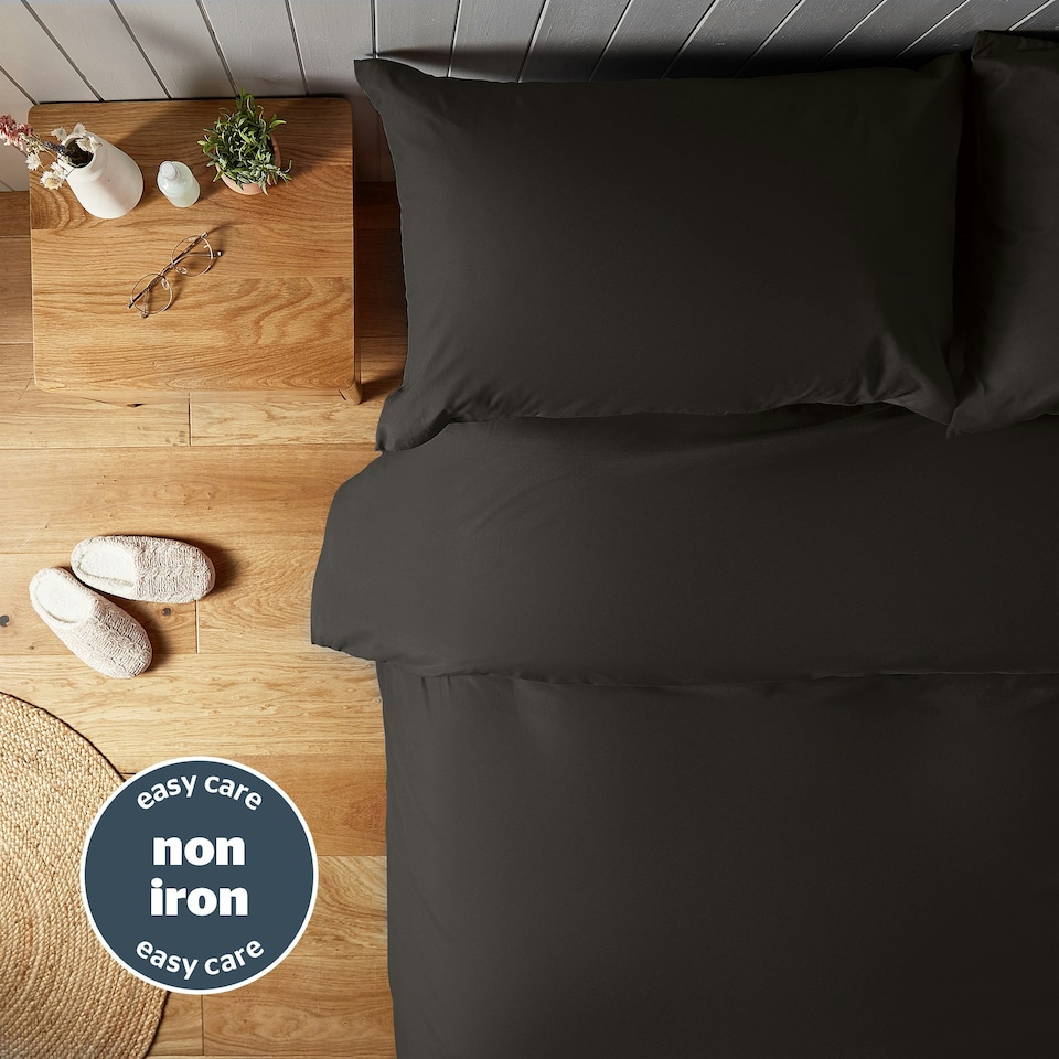 image 1 of Silentnight Supersoft Duvet Set | Black | King