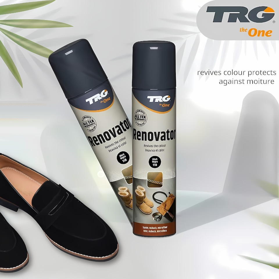 image 1 of TRG Suede Renovator - Colour Restoration for Shoes and Boots 250ml | Black | Black