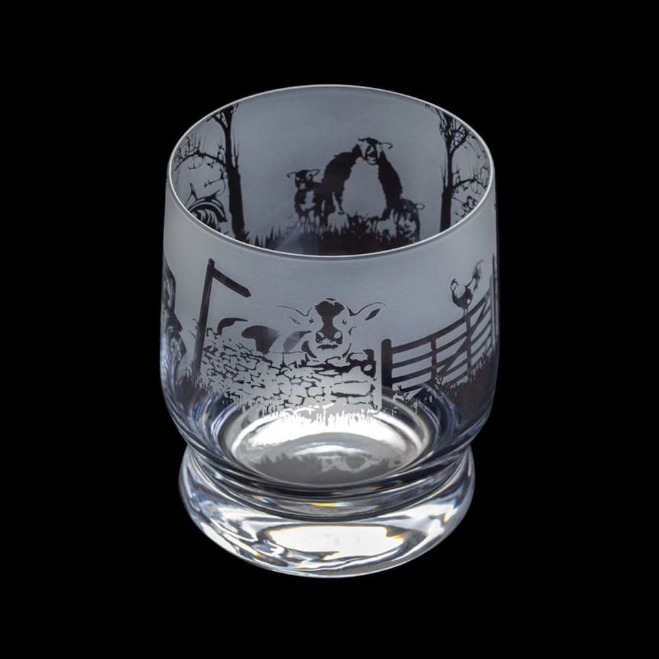 image 1 of Dartington Aspect Hand Finished Farm Scene Tumbler