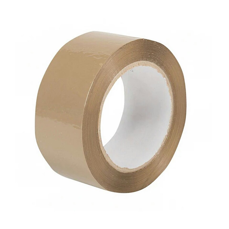 image 1 of 12 Rolls of Brown Low Noise Tape 50mm X 66m Strong Sticky Packaging Parcel Tapes