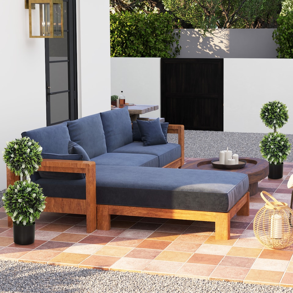 image 1 of HOMCOM Set of 2 Decorative Artificial Plants Ball Trees with Lavender Flowers in Pot Fake Plants for Home Indoor Outdoor Decor, 70cm, White