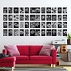 image 3 of Flower Floral Aesthetic Black White Wall Art Set of 50 Unframed A6 Prints